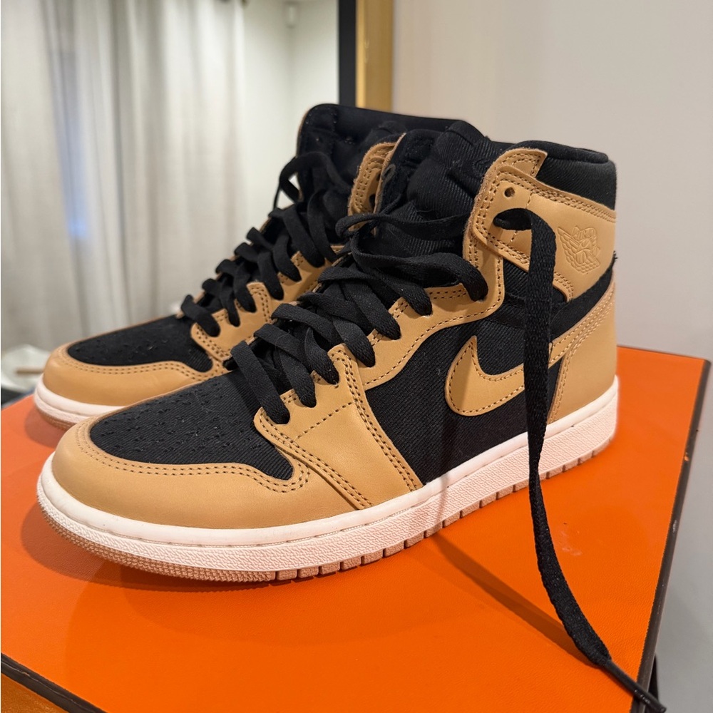 Nike Black and Tan High-Top Sneakers